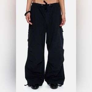 Jaded London Black Cargo Pants